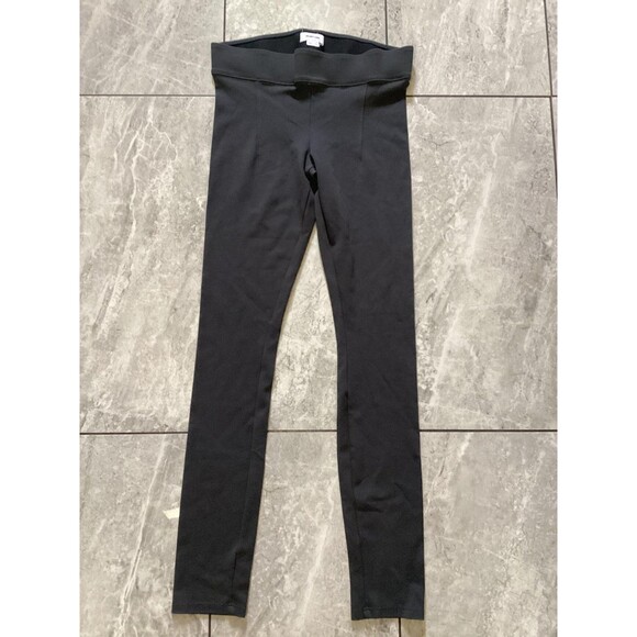 Helmut Lang Leggings Womens Medium Black Slim Fit Stretch Pull On Made USA Yoga - Picture 1 of 5